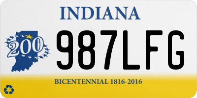 IN license plate 987LFG