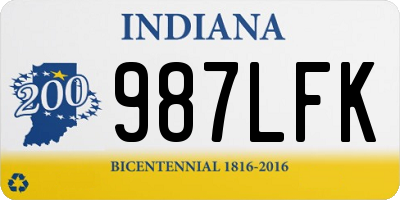IN license plate 987LFK