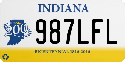 IN license plate 987LFL