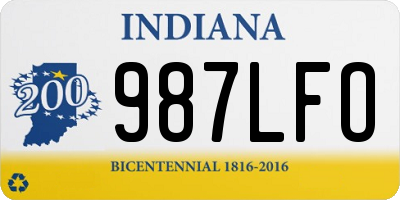 IN license plate 987LFO