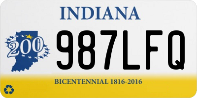 IN license plate 987LFQ