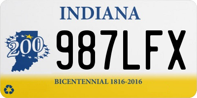 IN license plate 987LFX