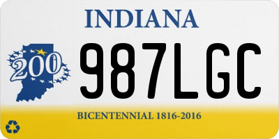 IN license plate 987LGC