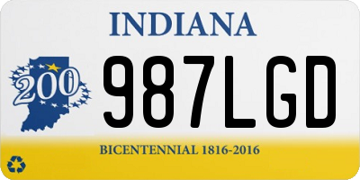 IN license plate 987LGD