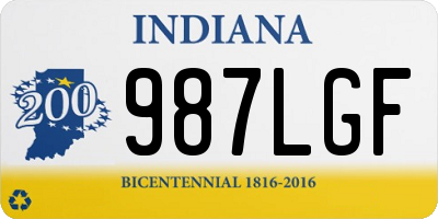 IN license plate 987LGF