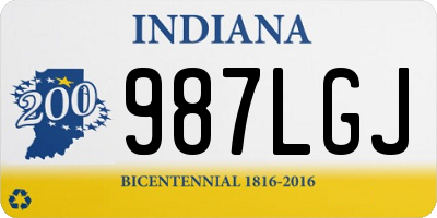 IN license plate 987LGJ