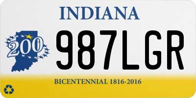 IN license plate 987LGR