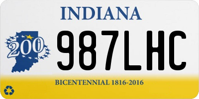 IN license plate 987LHC