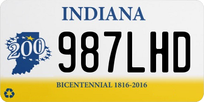 IN license plate 987LHD