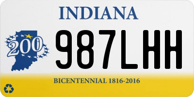 IN license plate 987LHH