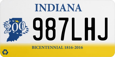 IN license plate 987LHJ