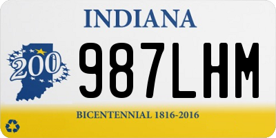 IN license plate 987LHM