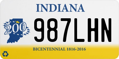 IN license plate 987LHN