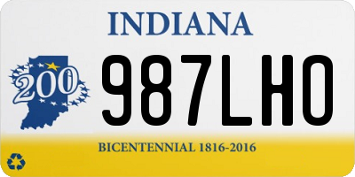 IN license plate 987LHO