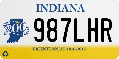 IN license plate 987LHR