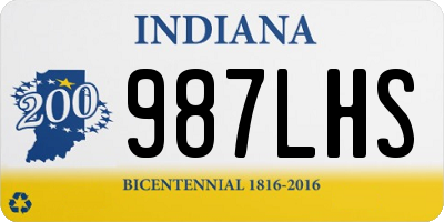 IN license plate 987LHS