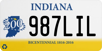 IN license plate 987LIL