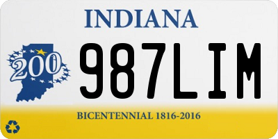 IN license plate 987LIM