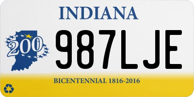 IN license plate 987LJE