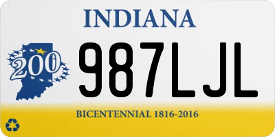 IN license plate 987LJL