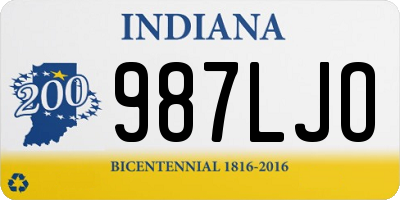 IN license plate 987LJO