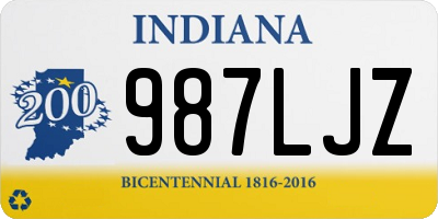 IN license plate 987LJZ