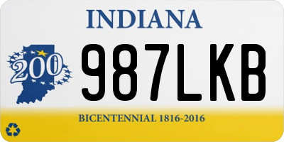 IN license plate 987LKB