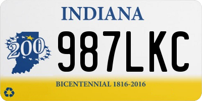 IN license plate 987LKC