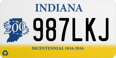 IN license plate 987LKJ