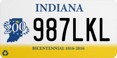 IN license plate 987LKL