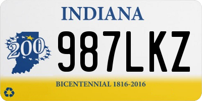 IN license plate 987LKZ