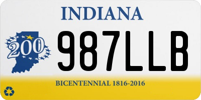 IN license plate 987LLB