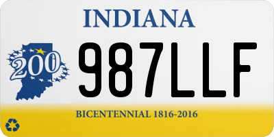 IN license plate 987LLF