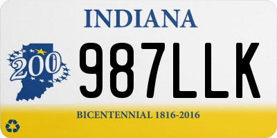 IN license plate 987LLK