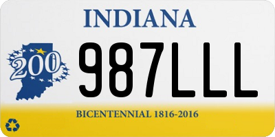 IN license plate 987LLL