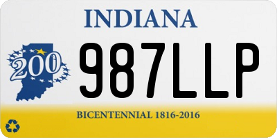 IN license plate 987LLP