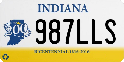 IN license plate 987LLS