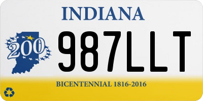 IN license plate 987LLT