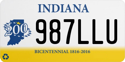 IN license plate 987LLU