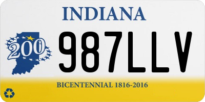 IN license plate 987LLV