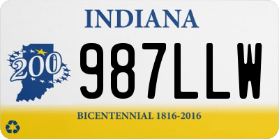 IN license plate 987LLW