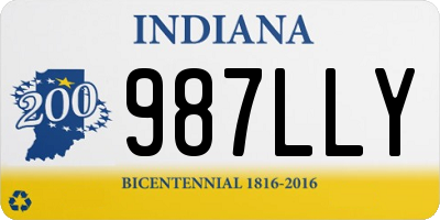 IN license plate 987LLY