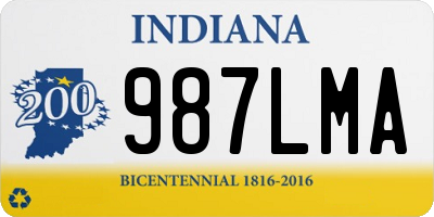 IN license plate 987LMA