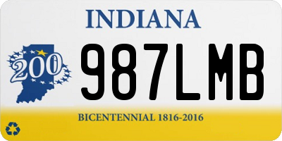 IN license plate 987LMB