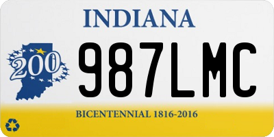 IN license plate 987LMC