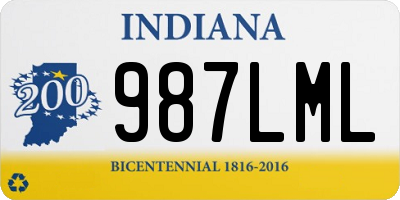 IN license plate 987LML