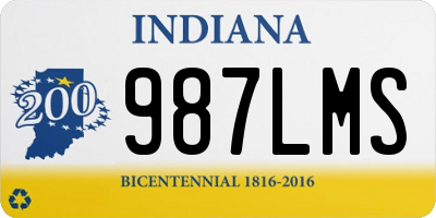 IN license plate 987LMS