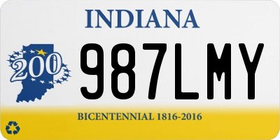 IN license plate 987LMY