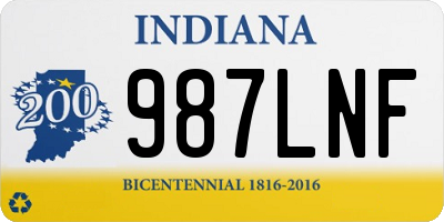 IN license plate 987LNF