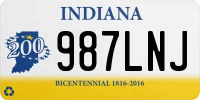 IN license plate 987LNJ